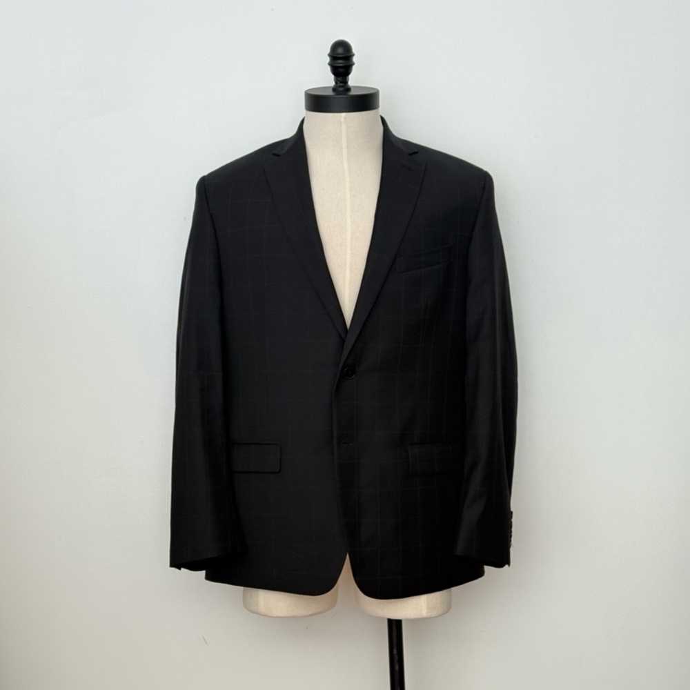 Calvin Klein Black window pane Sport Coat with Modern Fit